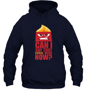 Disney Pixar Inside Out Anger Curse Quote Hooded Sweatshirt