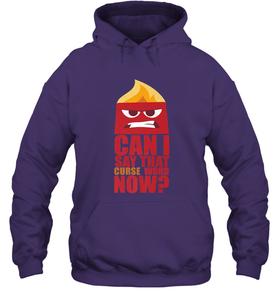 Disney Pixar Inside Out Anger Curse Quote Hooded Sweatshirt