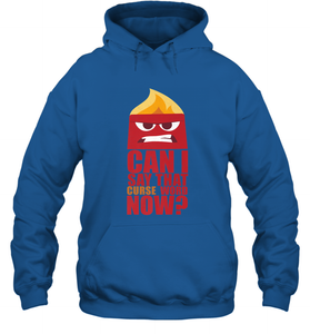 Disney Pixar Inside Out Anger Curse Quote Hooded Sweatshirt