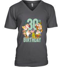 Load image into Gallery viewer, Disney Snow White Dwarfs Group Shot 30th Birthday Men's V-Neck
