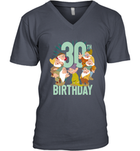 Load image into Gallery viewer, Disney Snow White Dwarfs Group Shot 30th Birthday Men's V-Neck
