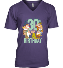 Load image into Gallery viewer, Disney Snow White Dwarfs Group Shot 30th Birthday Men's V-Neck
