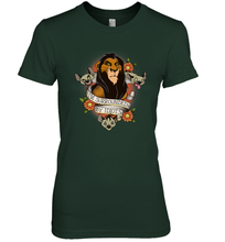 Load image into Gallery viewer, Disney Lion King Scar and Hyenas I&#39;m Surrounded By Idiots Women&#39;s Premium T-Shirt
