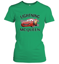 Load image into Gallery viewer, Disney Pixar Cars Lightning McQueen Finish Women&#39;s T-Shirt
