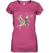 Load image into Gallery viewer, Disney Sleeping Beauty Briar Rose Dancing Women's V-Neck T-Shirt
