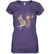 Load image into Gallery viewer, Disney Sleeping Beauty Briar Rose Dancing Women's V-Neck T-Shirt
