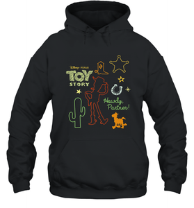 Disney Pixar Toy Story Howdy Partner Woody Shapes Hooded Sweatshirt