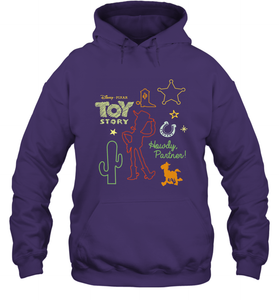 Disney Pixar Toy Story Howdy Partner Woody Shapes Hooded Sweatshirt