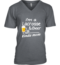 Load image into Gallery viewer, A Lacrosse Beer Kinda Mom Men&#39;s V-Neck
