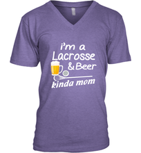 Load image into Gallery viewer, A Lacrosse Beer Kinda Mom Men&#39;s V-Neck
