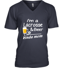 Load image into Gallery viewer, A Lacrosse Beer Kinda Mom Men&#39;s V-Neck
