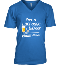 Load image into Gallery viewer, A Lacrosse Beer Kinda Mom Men&#39;s V-Neck
