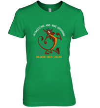 Load image into Gallery viewer, Disney Mulan Mushu Dragon Not Lizard Portrait Women's Premium T-Shirt
