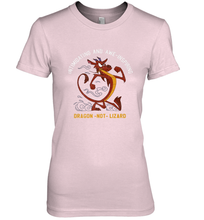 Load image into Gallery viewer, Disney Mulan Mushu Dragon Not Lizard Portrait Women's Premium T-Shirt
