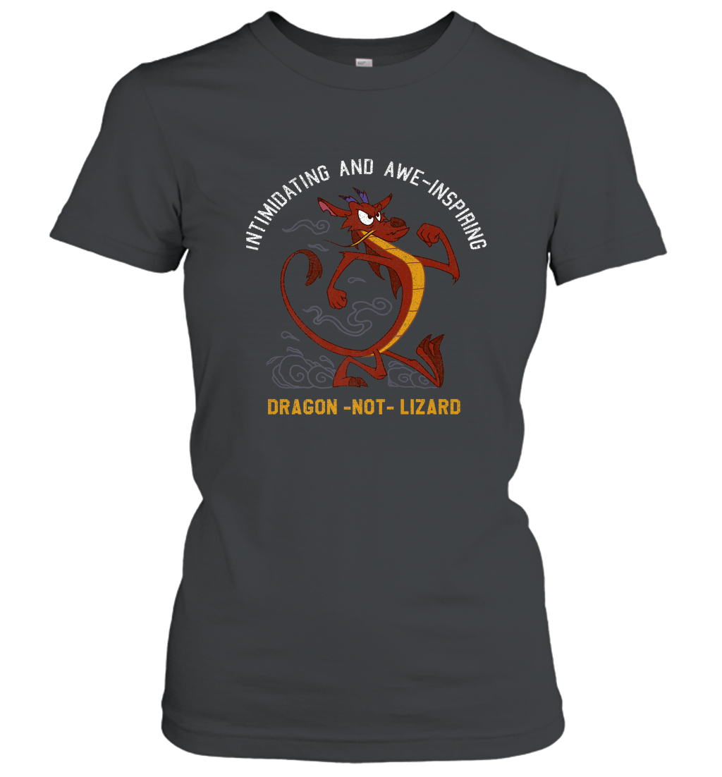 Disney Mulan Mushu Dragon Not Lizard Portrait Women's T-Shirt