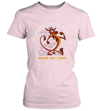 Load image into Gallery viewer, Disney Mulan Mushu Dragon Not Lizard Portrait Women&#39;s T-Shirt
