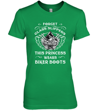 Load image into Gallery viewer, Forget glass slippers this princess wears biker boots Women's Premium T-Shirt
