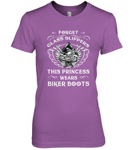 Load image into Gallery viewer, Forget glass slippers this princess wears biker boots Women's Premium T-Shirt
