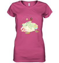 Load image into Gallery viewer, Disney The Princess and The Frog Tiana on a Bayou Women's V-Neck T-Shirt
