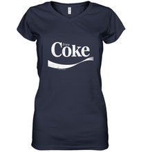 Load image into Gallery viewer, Coca Cola Vintage Enjoy Coke White Logo Women's V-Neck T-Shirt
