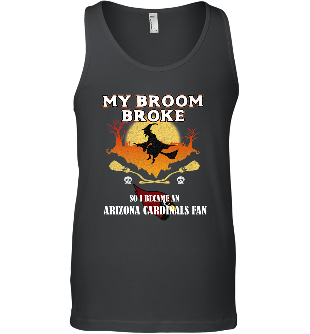 Broom Broke So I Became an Arizona Cardinals Fan  NFL Halloween Costume Men's Tank Top