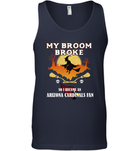 Load image into Gallery viewer, Broom Broke So I Became an Arizona Cardinals Fan  NFL Halloween Costume Men&#39;s Tank Top
