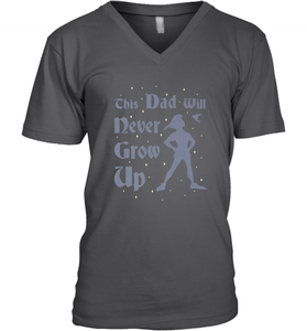 Disney Peter Pan This Dad Will Never Grow Up Men's V-Neck