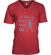 Load image into Gallery viewer, Disney Peter Pan This Dad Will Never Grow Up Men&#39;s V-Neck
