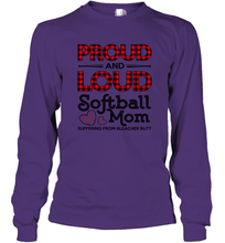 Load image into Gallery viewer, Proud And Loud Softball Mom Long Sleeve T-Shirt
