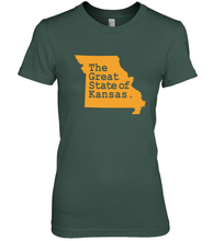 Load image into Gallery viewer, The Great State Of Kansas Women's Premium T-Shirt
