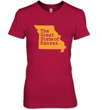 Load image into Gallery viewer, The Great State Of Kansas Women's Premium T-Shirt
