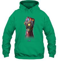 Load image into Gallery viewer, Marvel Avengers Endgame Infinity Stone Gauntlet Color Logo Hooded Sweatshirt
