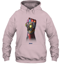 Load image into Gallery viewer, Marvel Avengers Endgame Infinity Stone Gauntlet Color Logo Hooded Sweatshirt
