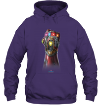 Load image into Gallery viewer, Marvel Avengers Endgame Infinity Stone Gauntlet Color Logo Hooded Sweatshirt
