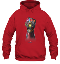 Load image into Gallery viewer, Marvel Avengers Endgame Infinity Stone Gauntlet Color Logo Hooded Sweatshirt

