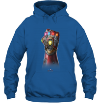 Load image into Gallery viewer, Marvel Avengers Endgame Infinity Stone Gauntlet Color Logo Hooded Sweatshirt
