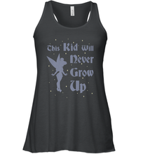 Load image into Gallery viewer, Disney Peter Pan Tinkerbell Never Grow Up Women&#39;s Racerback Tank
