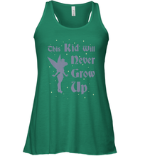 Load image into Gallery viewer, Disney Peter Pan Tinkerbell Never Grow Up Women&#39;s Racerback Tank
