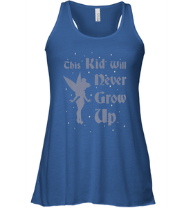 Disney Peter Pan Tinkerbell Never Grow Up Women's Racerback Tank