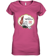 Load image into Gallery viewer, Disney The Little Mermaid 30th Anniversary Women's V-Neck T-Shirt
