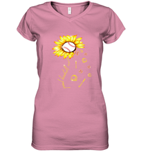 Load image into Gallery viewer, Baseball Proud Sunflower Women's V-Neck T-Shirt
