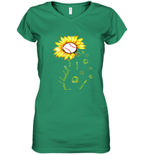 Load image into Gallery viewer, Baseball Proud Sunflower Women's V-Neck T-Shirt

