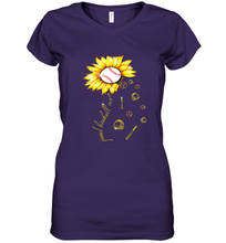 Load image into Gallery viewer, Baseball Proud Sunflower Women's V-Neck T-Shirt
