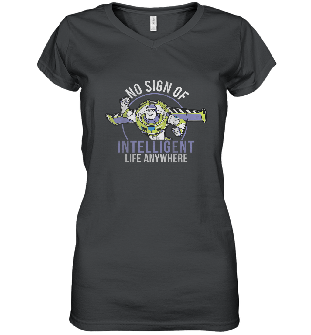 Disney Pixar Toy Story Buzz Lightyear Intelligent Life Women's V-Neck T-Shirt