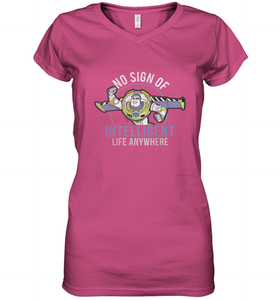 Disney Pixar Toy Story Buzz Lightyear Intelligent Life Women's V-Neck T-Shirt