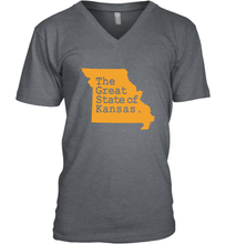 Load image into Gallery viewer, The Great State Of Kansas Men's V-Neck
