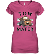 Load image into Gallery viewer, Disney Pixar Cars Tow Mater Finish Women&#39;s V-Neck T-Shirt
