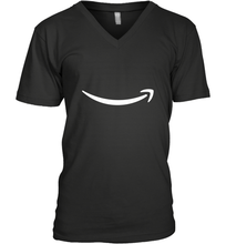 Load image into Gallery viewer, Smile Shirt  White Logo Men's V-Neck
