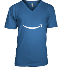 Load image into Gallery viewer, Smile Shirt  White Logo Men's V-Neck
