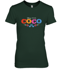 Load image into Gallery viewer, Disney Pixar Coco Movie Logo Colorful Women's Premium T-Shirt
